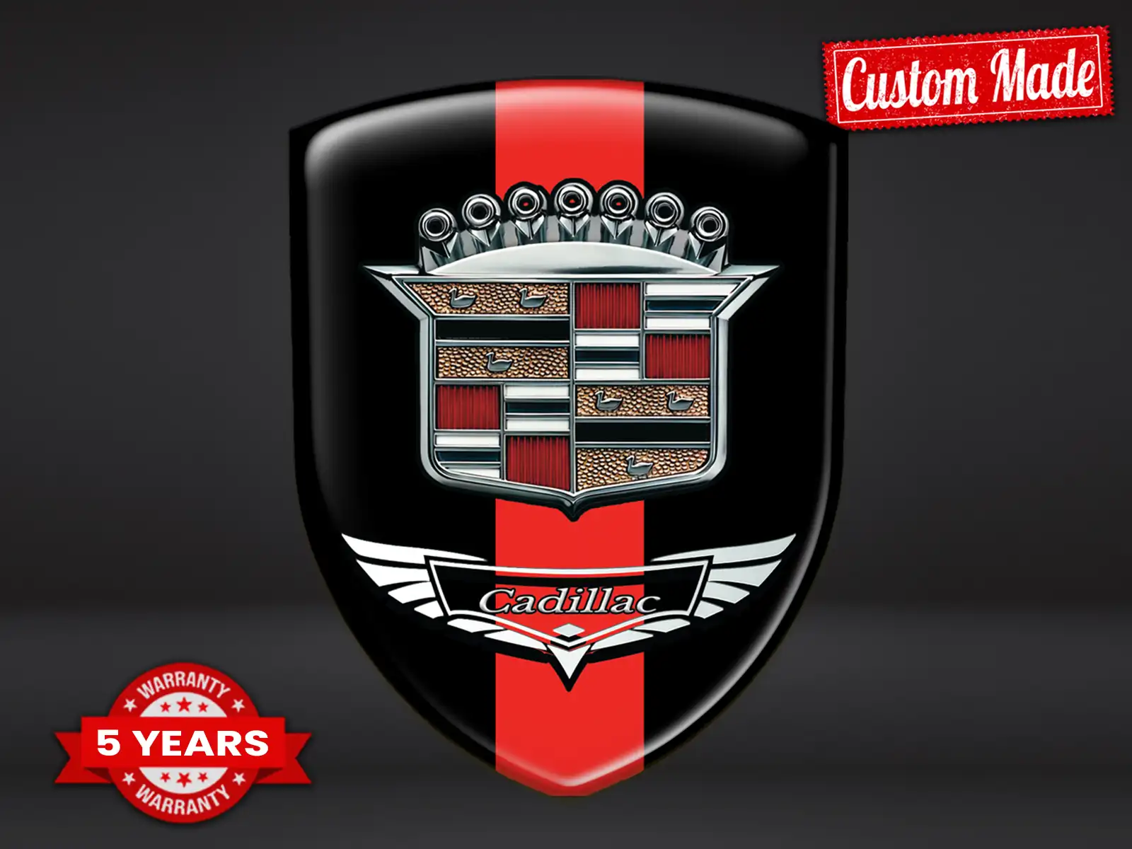 Cadillac 3D Gel Sticker Racing Limited Domes Abzeichen ST